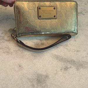 Gold Michael Kors Wristlet